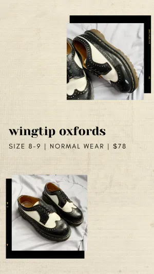 Wingtip oxfords