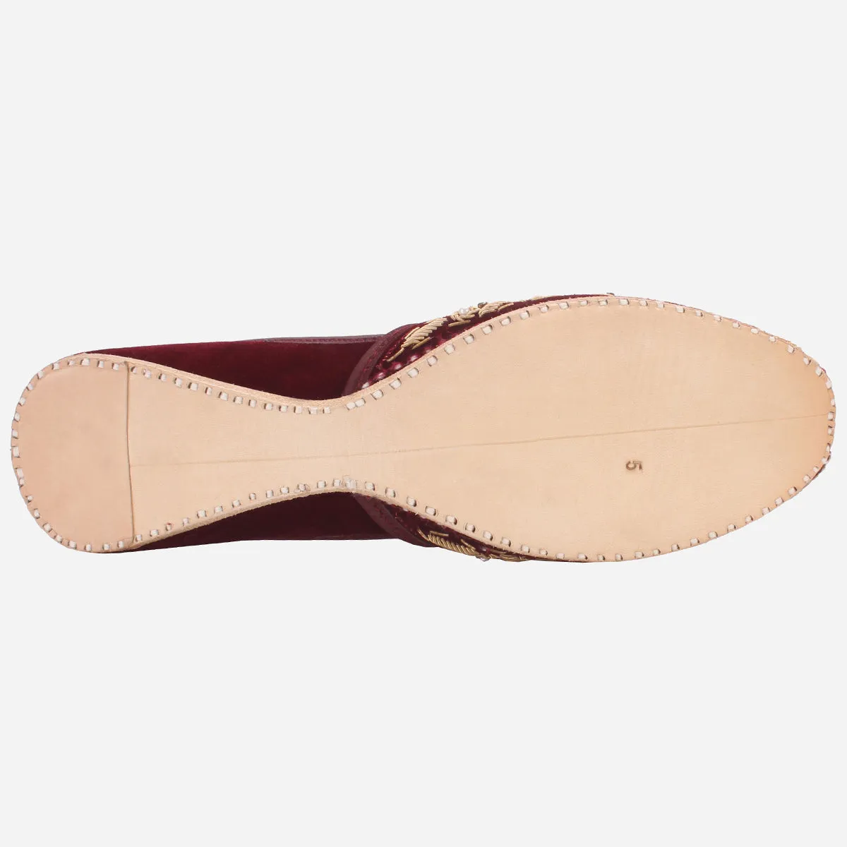 Women "Aizal" Leather Embroidered Wedding Khussa