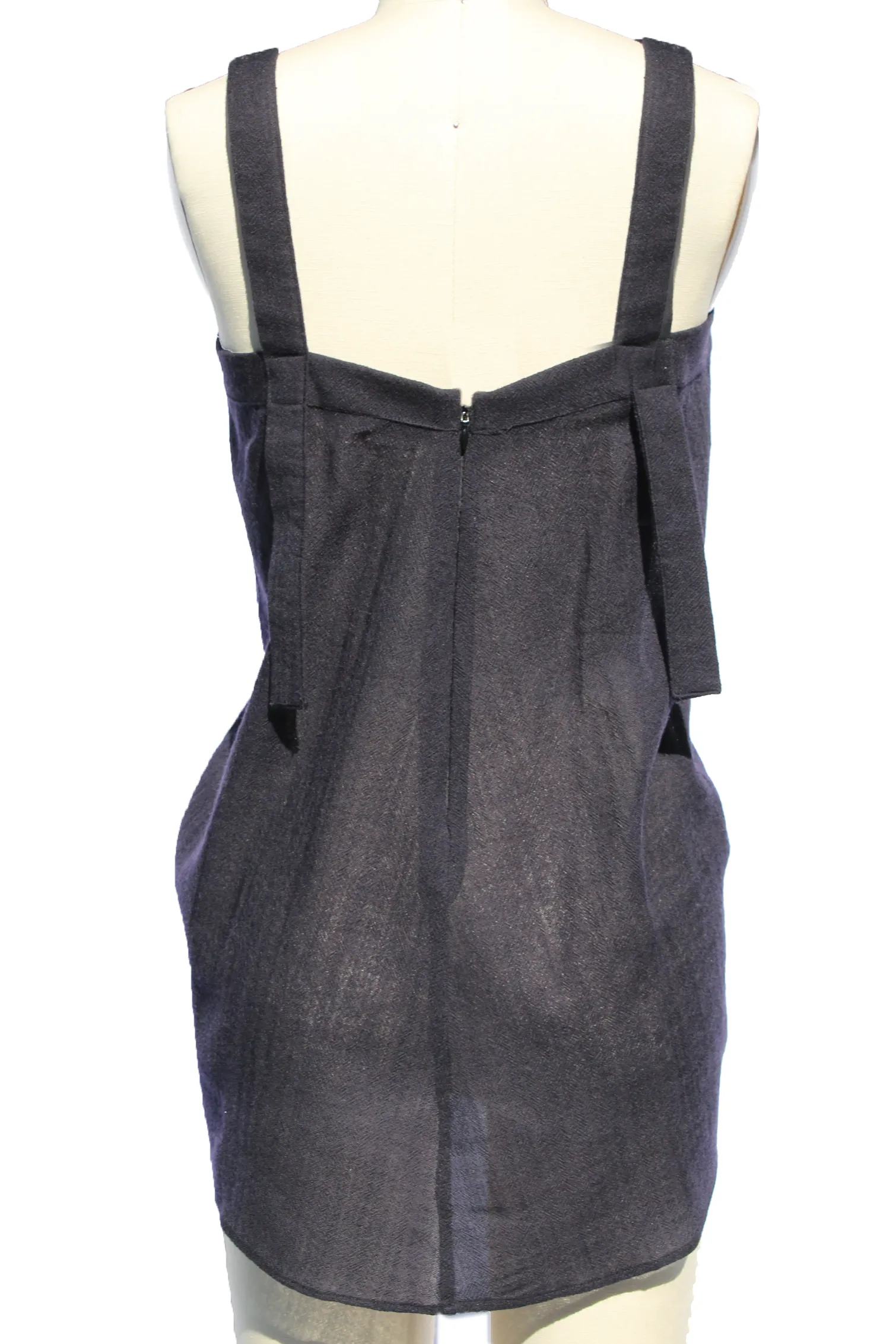 Woven Wool Ruched Blouse
