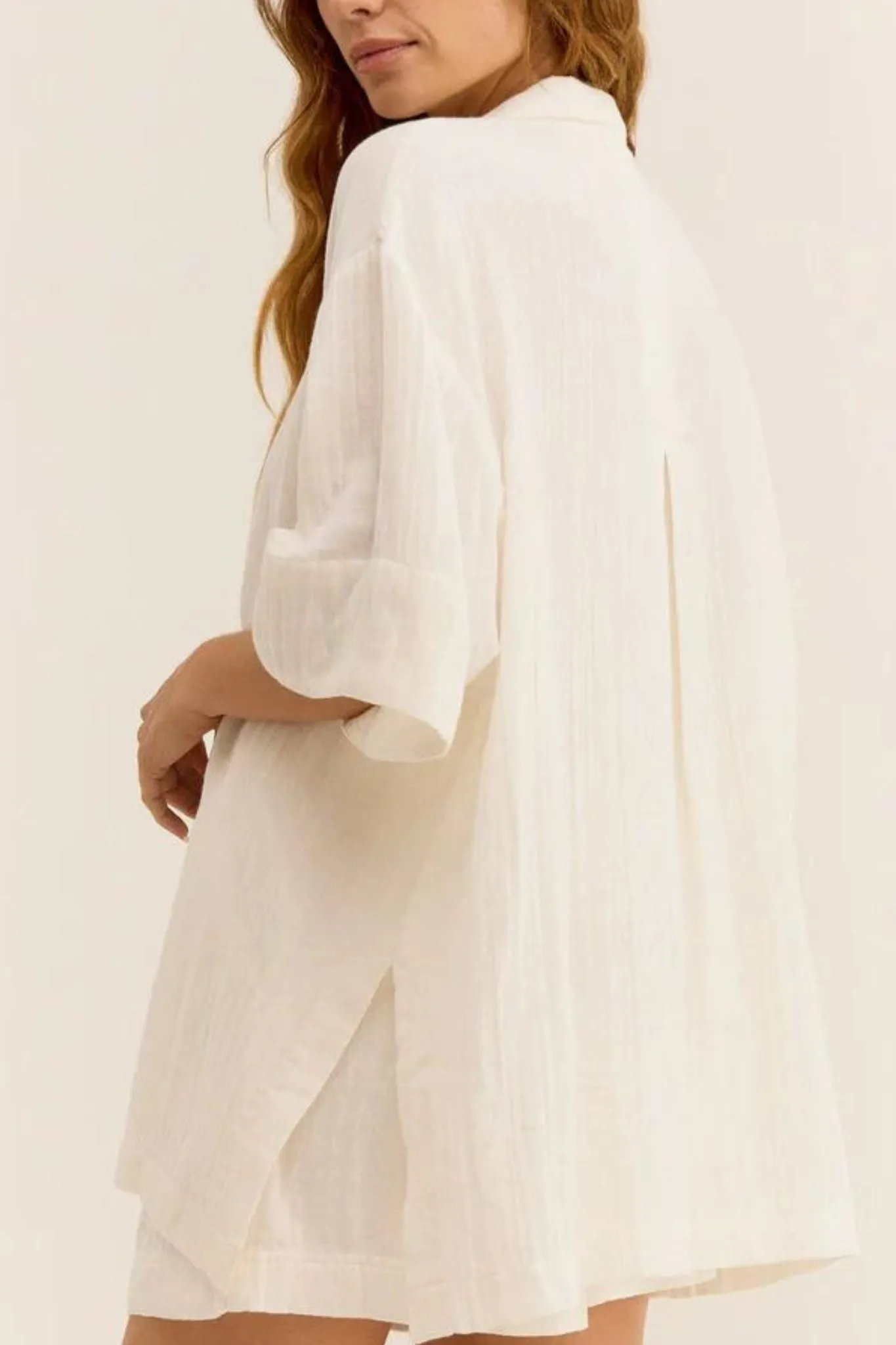 Z Supply: Wave Breaker Gauze Shirt in Off White